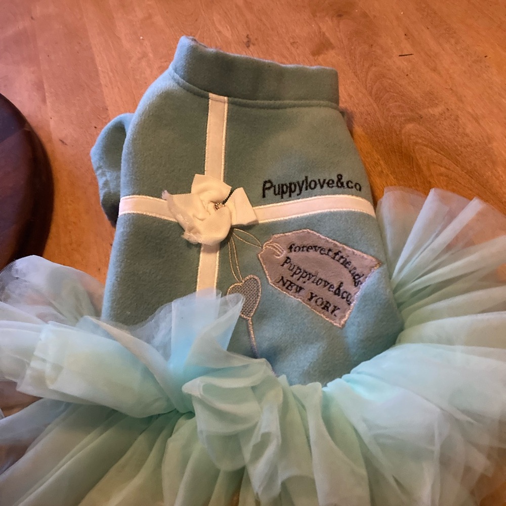 Sniffany & Co. tutu dress done in turquoise. - Picture 8 of 8